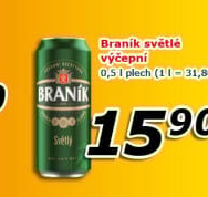 Pivo světlé výčepní 10° Braník