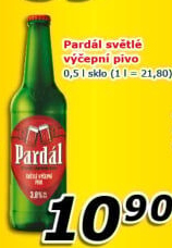 Pivo světlé výčepní 10° Pardál