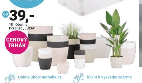 Obal na květináč LUISA - Möbelix akcniletaky.com