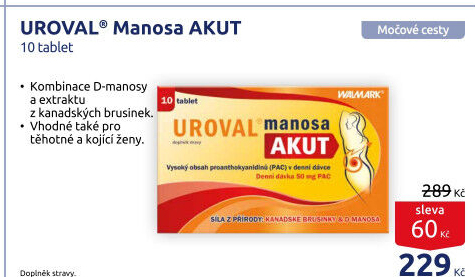 Doplněk stravy Akut Uroval Manosa