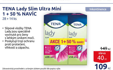 Vložky dámské inkontinenční Slim Tena Lady