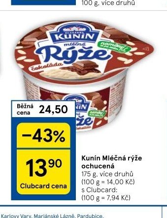 Kunín Mléčná rýže ochucená