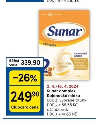 Sunar complex Kojenecké mléko
