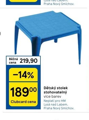 Dětský stolek stohovatelný