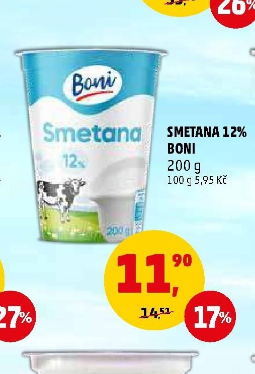 Smetana 12% Boni