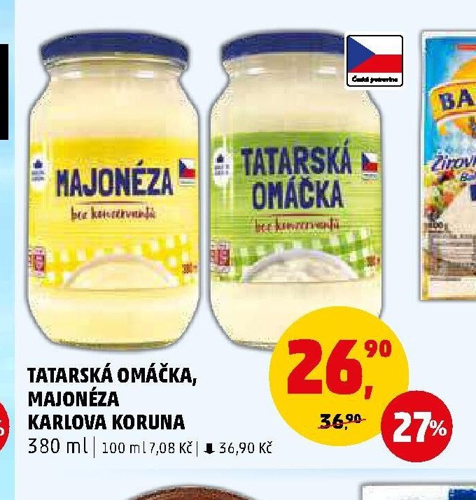 TATARSKÁ OMÁČKA, MAJONÉZA KARLOVA KORUNA