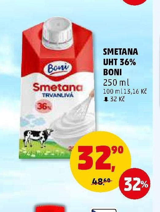 SMETANA UHT 36% BONI