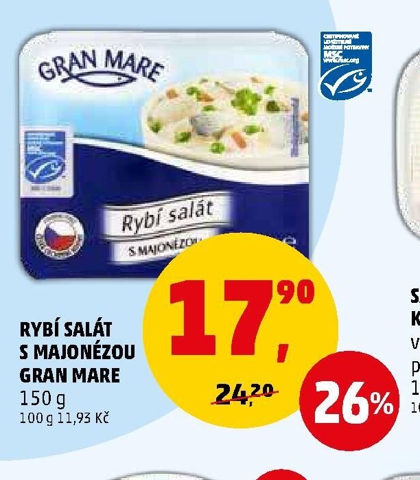 RYBÍ SALÁT S MAJONÉZOU GRAN MARE