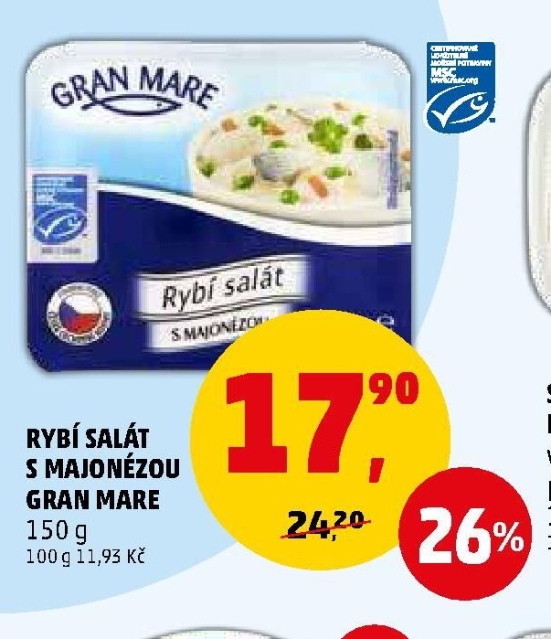 RYBÍ SALÁT S MAJONÉZOU GRAN MARE