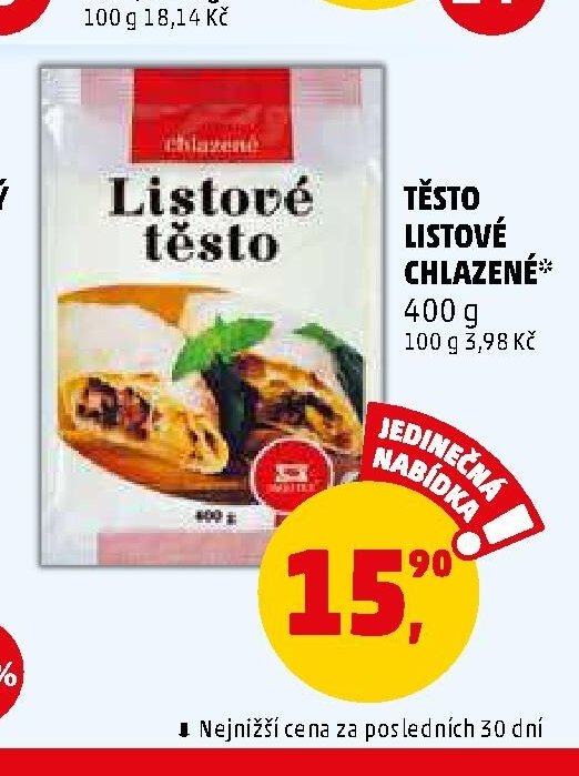 TĚSTO LISTOVÉ CHLAZENÉ