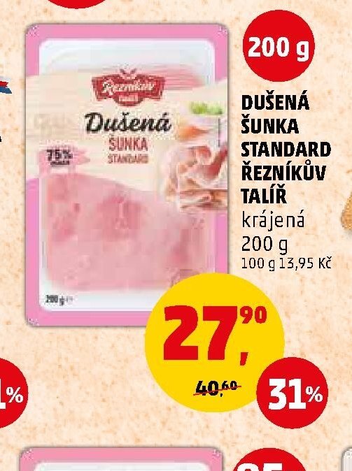 Dušená šunka standard Řezníkův talíř