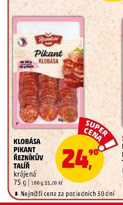 Klobása Pikant Řezníkův talíř