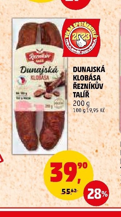 Dunajská klobása Řezníkův talíř