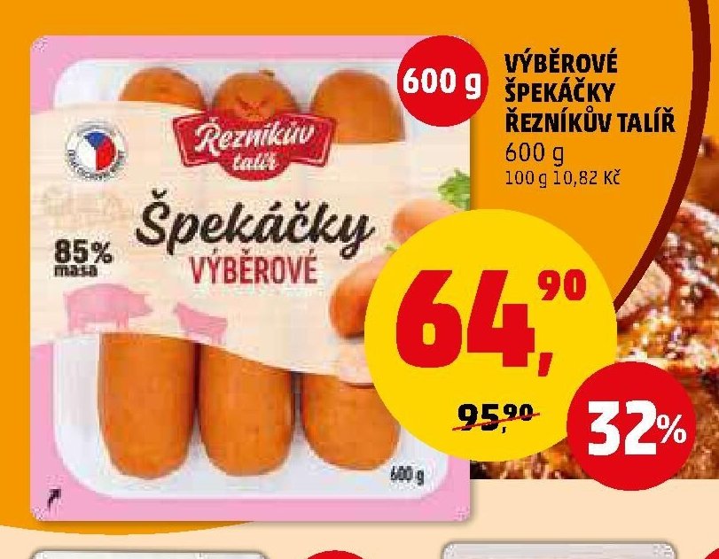 Výběrové špekáčky Řezníkův talíř