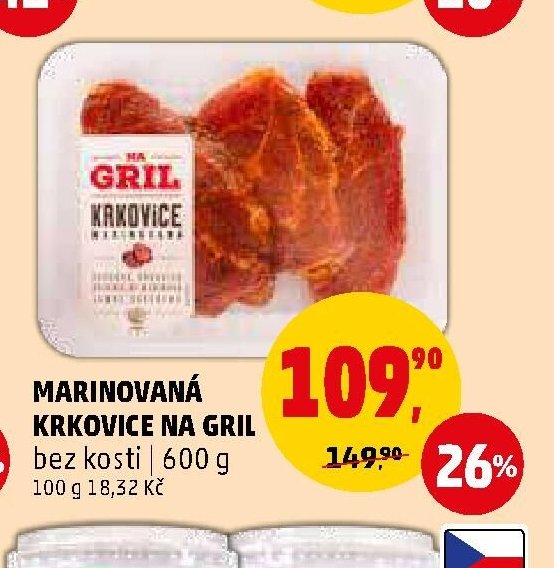 Marinovaná krkovice na gril