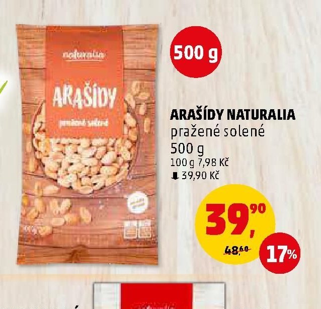 ARAŠÍDY NATURALIA pražené solené 500 g