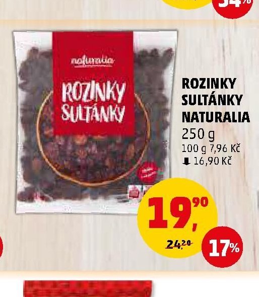 ROZINKY SULTÁNKY NATURALIA 250 g