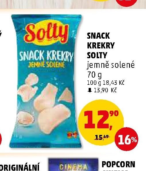SNACK KREKRY SOLTY jemně solené 70 g