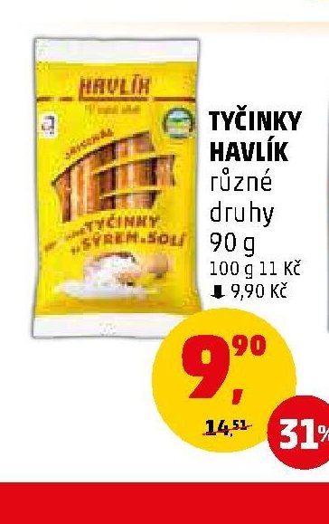 TYČINKY HAVLÍK různé druhy 90 g