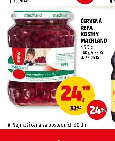 ČERVENÁ ŘEPA KOSTKY MACHLAND