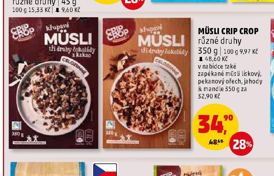 Müsli Crip Crop různé druhy 350 g
