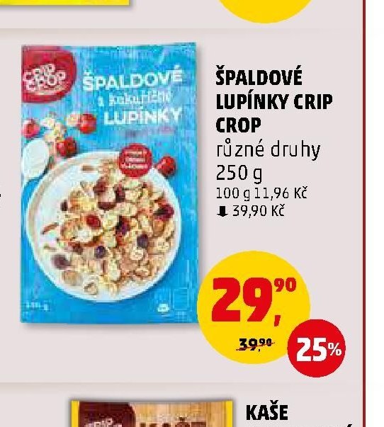 Špaldové lupínky Crip Crop různé druhy 250 g
