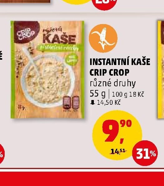 Instantní kaše Crip Crop různé druhy 55 g