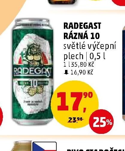 RADEGAST RÁZNÁ 10 světlé výčepní plech 0,5 l