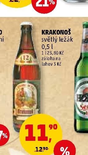 KRAKONOŠ světlý ležák 0,5 l