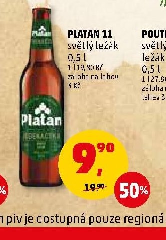 PLATAN 11 světlý ležák 0,5 l