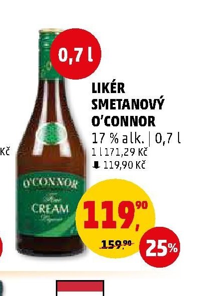 Likér smetanový O'Connor