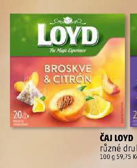 Čaj Loyd broskve & citron