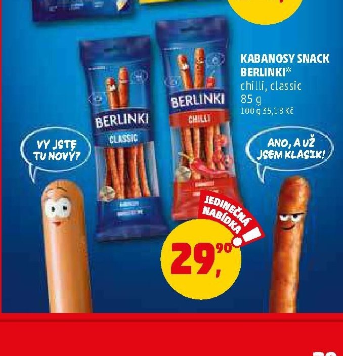 Kabanosy Snack Berlinki