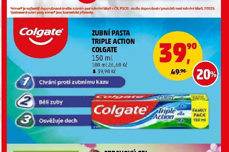 Zubní pasta COLGATE Triple Action