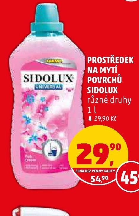 PROSTŘEDEK NA MYTÍ POVRCHŮ SIDOLUX