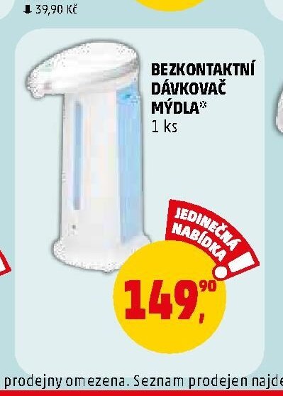 Bezkontaktní dávkovač mýdla