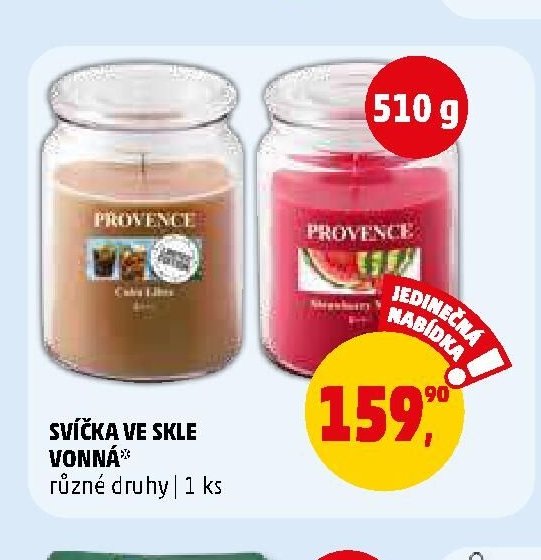 SVÍČKA VE SKLE VONNÁ