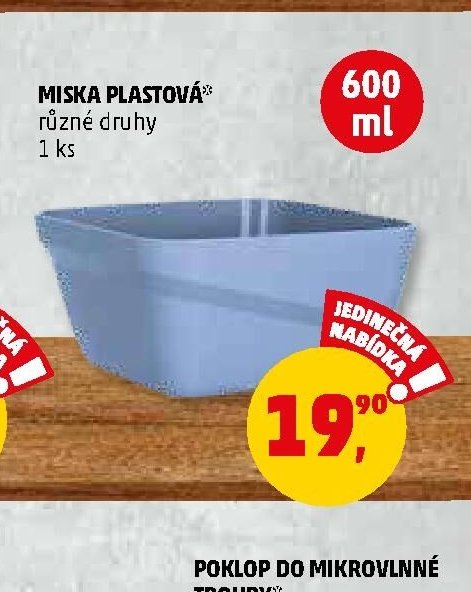MISKA PLASTOVÁ
