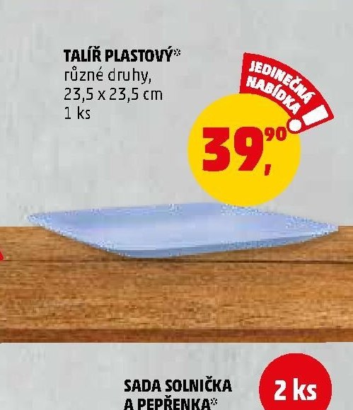 TALÍŘ PLASTOVÝ