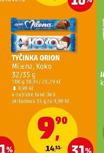Tyčinka Orion Milena, Koko