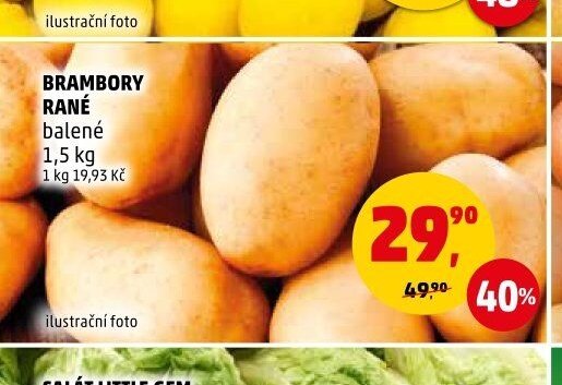Brambory rané balené 1,5 kg