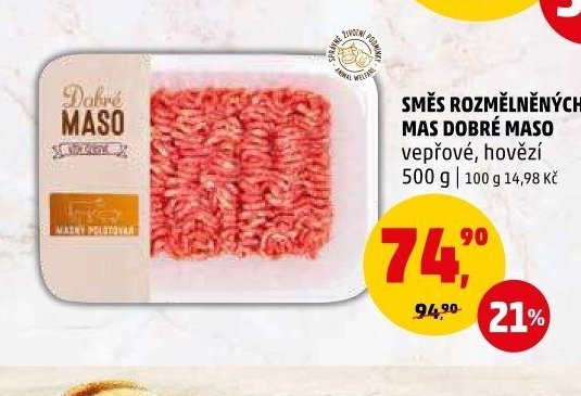 Směs rozmělněných mas Dobré maso