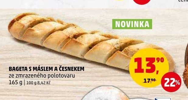 Bageta s máslem a česnekem