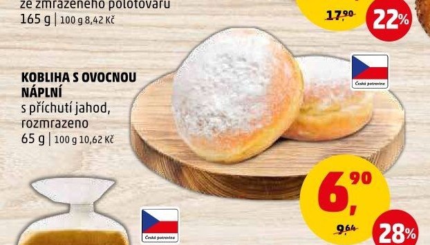 Kobliha s ovocnou náplní