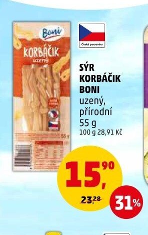 Sýr Korbáčik Boni 55 g