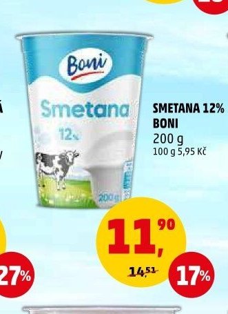 Smetana 12% Boni 200 g