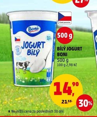 Bílý jogurt Boni 500 g