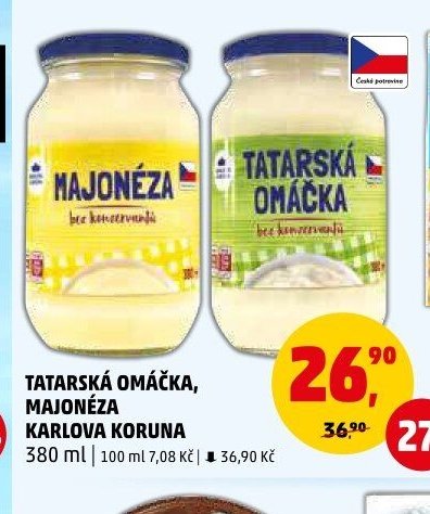 Majonéza / Tatarská omáčka Karlova Koruna
