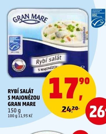 RYBÍ SALÁT S MAJONÉZOU GRAN MARE