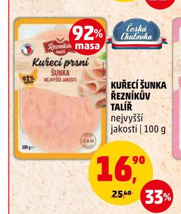 Kuřecí šunka Řezníkův talíř nejvyšší jakosti